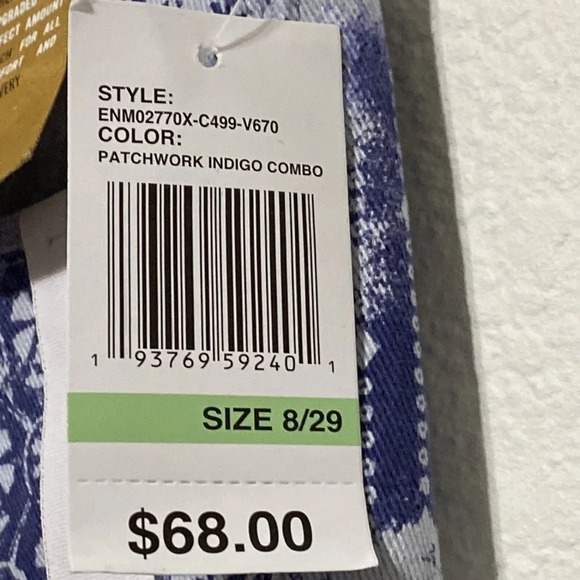 Kensie NWT High Rise Patchwork Indigo Combo Straight Leg Jeans - Picture 5 of 9